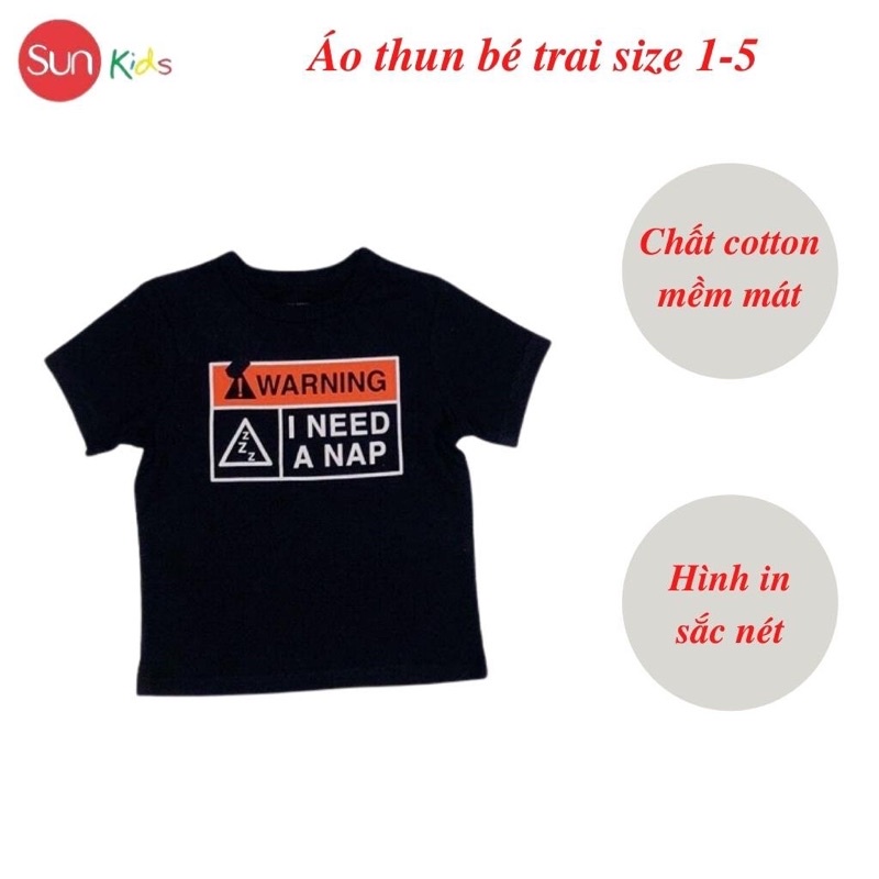 Áo thun bé trai xuất xịn, áo phông cho bé trai, chất cotton, size 1-5 tuổi - SUNKIDS1