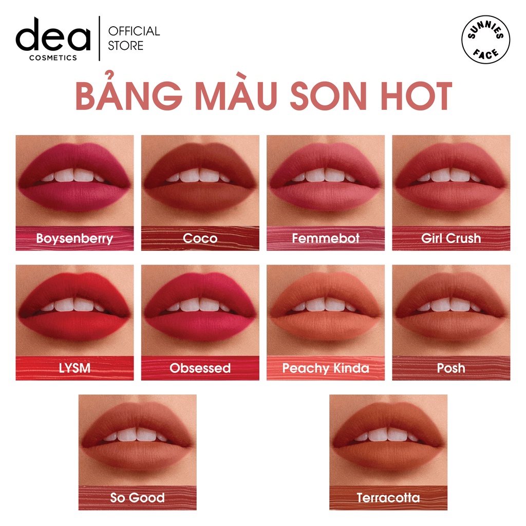 Son kem Sunnies Face Lip Dip Hot 2022(có sẵn, chính hãng, sale)