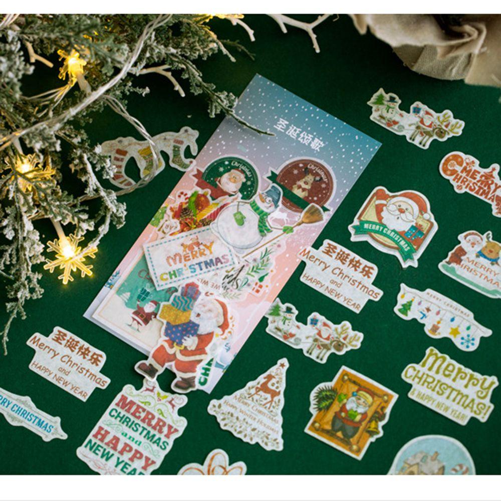 PISTA Bộ 60 Sticker Dán Trang Trí Giáng Sinh