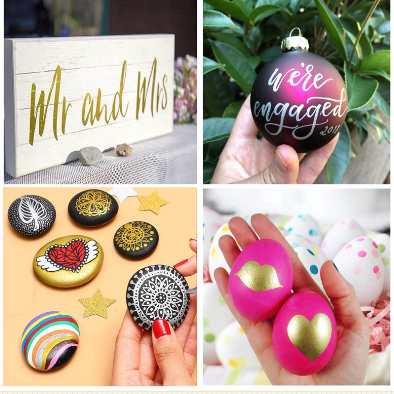 Bút lông viết thư pháp RUIXIANG đầu mềm ánh kim loại tùy chọn màu sắc