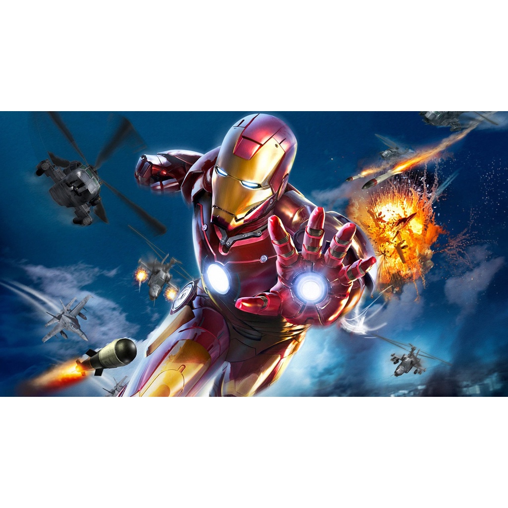 Poster A3, A4, A5 dán tường Marvel, decal trang trí có keo IRON MAN - Mẫu 1, nhận in theo yêu cầu
