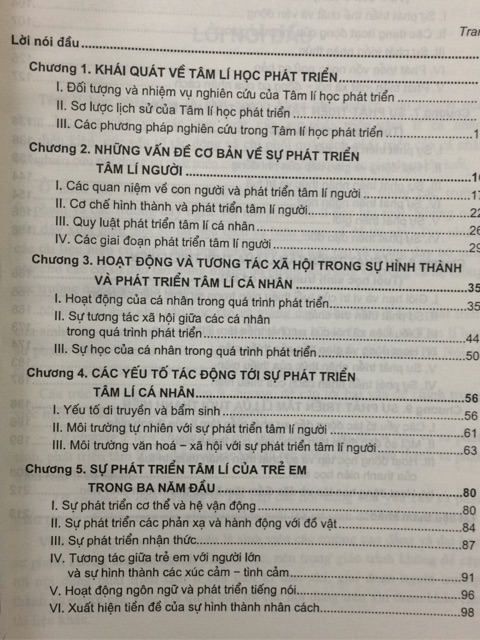 Sách - Giáo trình Tâm lí học phát triển