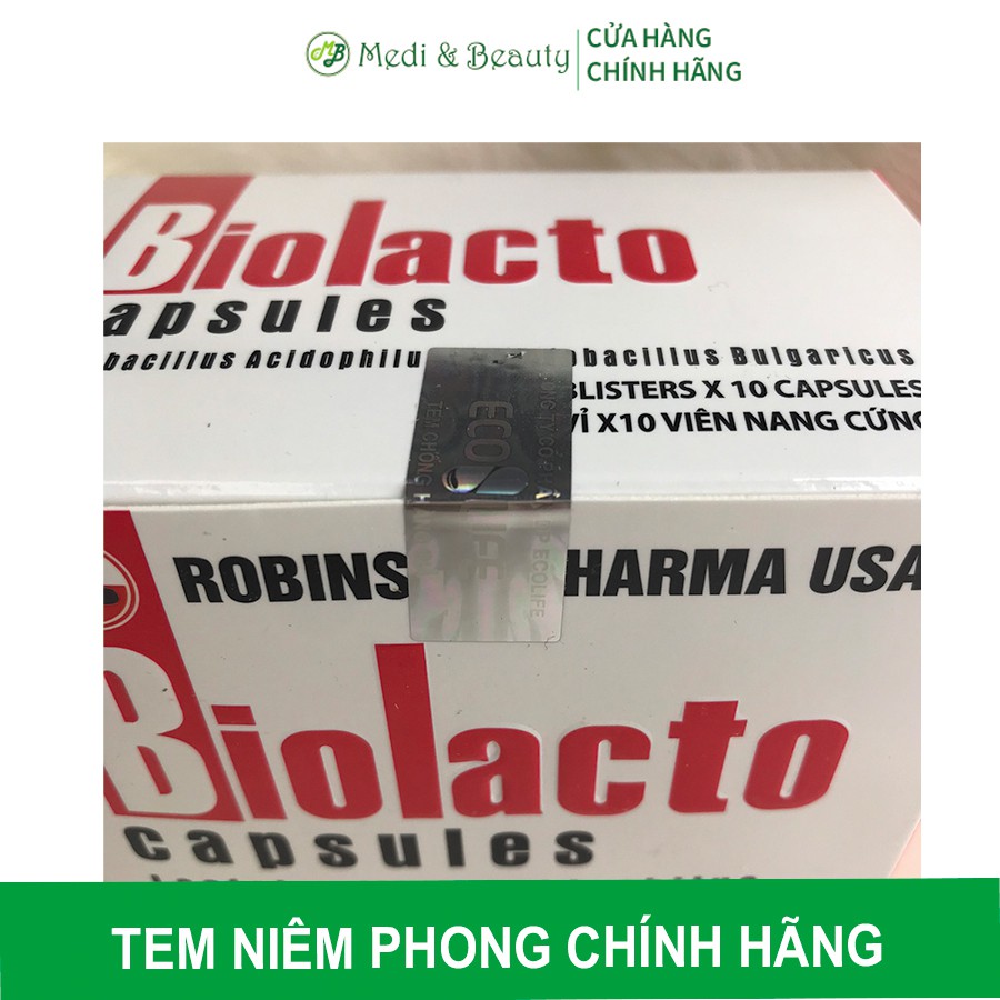Viên uống bổ sung men tiêu hóa, giảm chướng bụng, đầy hơi BIOLACTO Hộp 100 viên