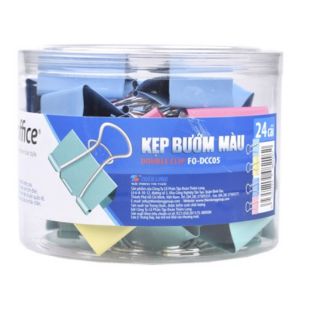 Kẹp bướm màu Thiên Long - Flexoffice 41mm