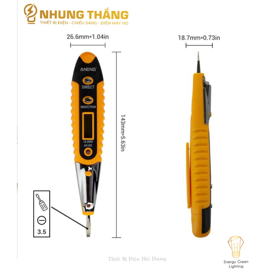 Bút Thử Điện Có Màn Hình Hiển Thị SDT-523 - Thiết Kế Nhỏ Gọn - Dễ Dàng Sử Dụng - Bảo Hành 12 Tháng