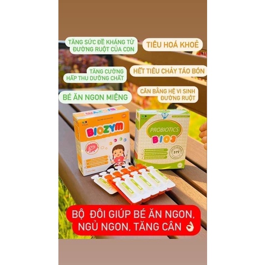 Bộ đôi ăn ngon, tăng cân_Men Probiotics Bio3 + Biozym Vitamin & Thực phẩm bổ sung