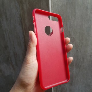 Ốp lưng Iphone 7 plus vải viền nhựa đỏ