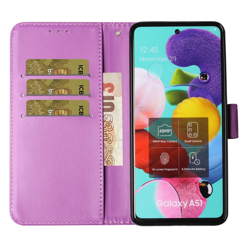 Bao da điện thoại màu trơn có giá đỡ cho Samsung Galaxy a21s A10 A20 A30 A40 A50 A70 A30S A50S | BigBuy360 - bigbuy360.vn