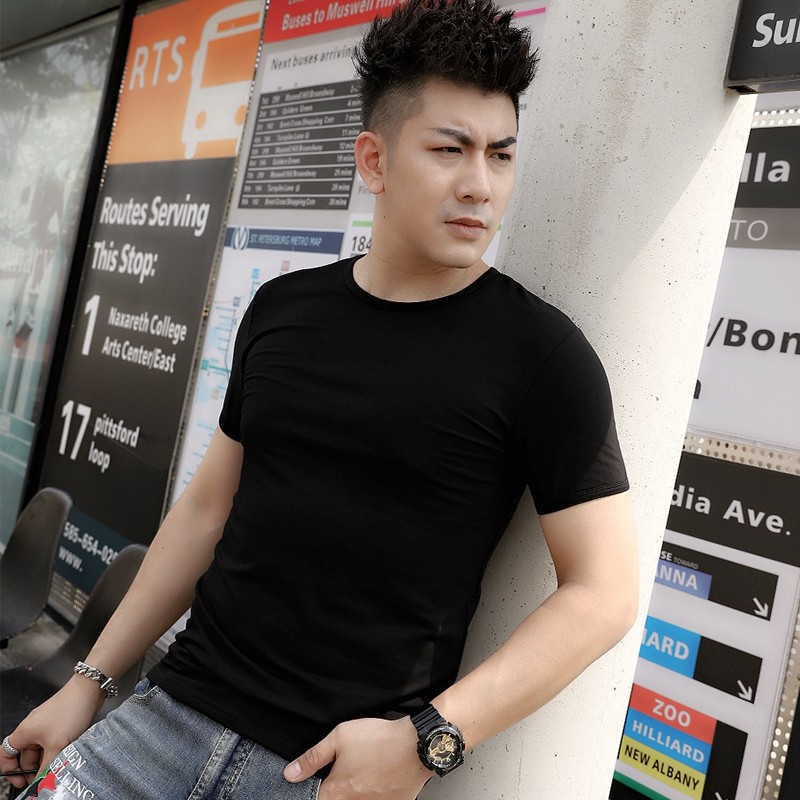 Áo thun nam tay ngắn cổ tròn dáng slimfit, chuẩn thiết kế hàn quốc, cực tôn dáng, lịch sự, trẻ trung(Giá tốt) | BigBuy360 - bigbuy360.vn