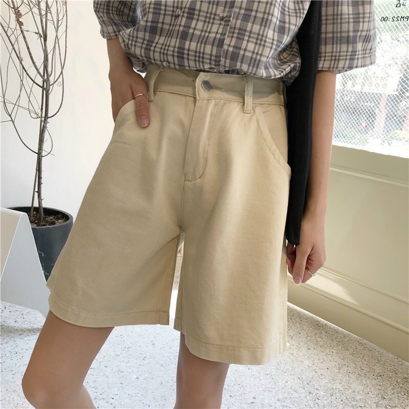Quần jeans ngố trắng cạp cao basic siêu hot đủ sz SML