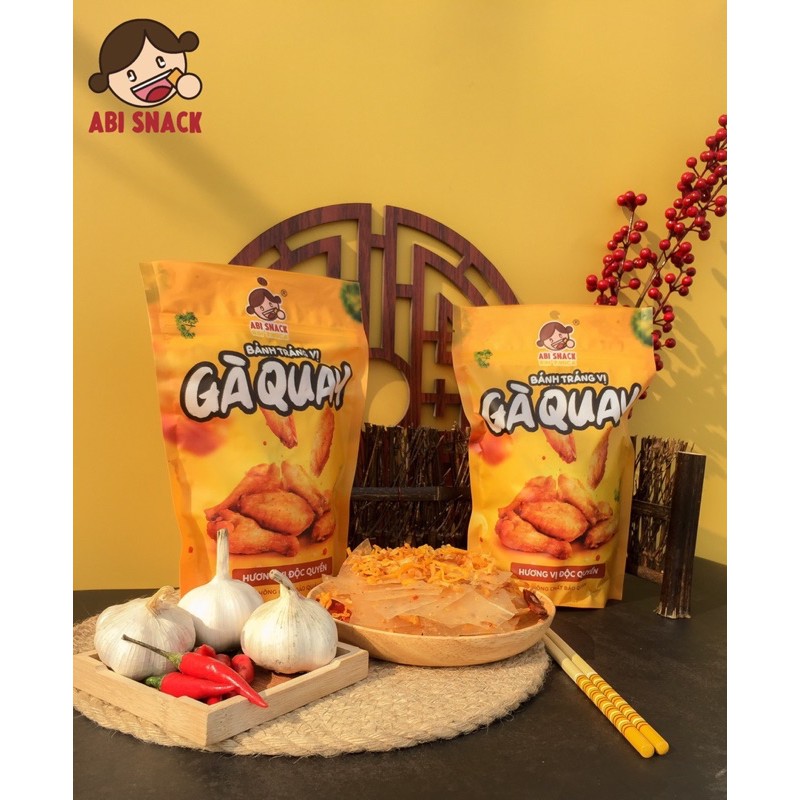 ĐỘC LẠ BÁNH TRÁNG VỊ GÀ QUAY ABI 80G MUA 2 BỊCH TẶNG KHẨU TRANG | BigBuy360 - bigbuy360.vn