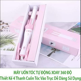 Máy uốn tóc xoăn xoay tự động 360 vivid & vogue, máy làm tóc uốn xoăn tự động cao cấp