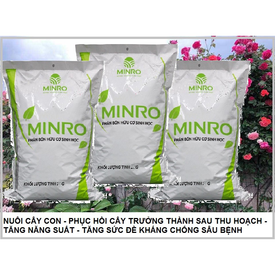 Phân Bón Hữu Cơ Sinh Học Viên Nén MINRO 700GR - Cung Cấp Dinh Dưỡng, Tăng Năng Suất, Tăng Sức Đề Kháng Chống Sâu Bệnh