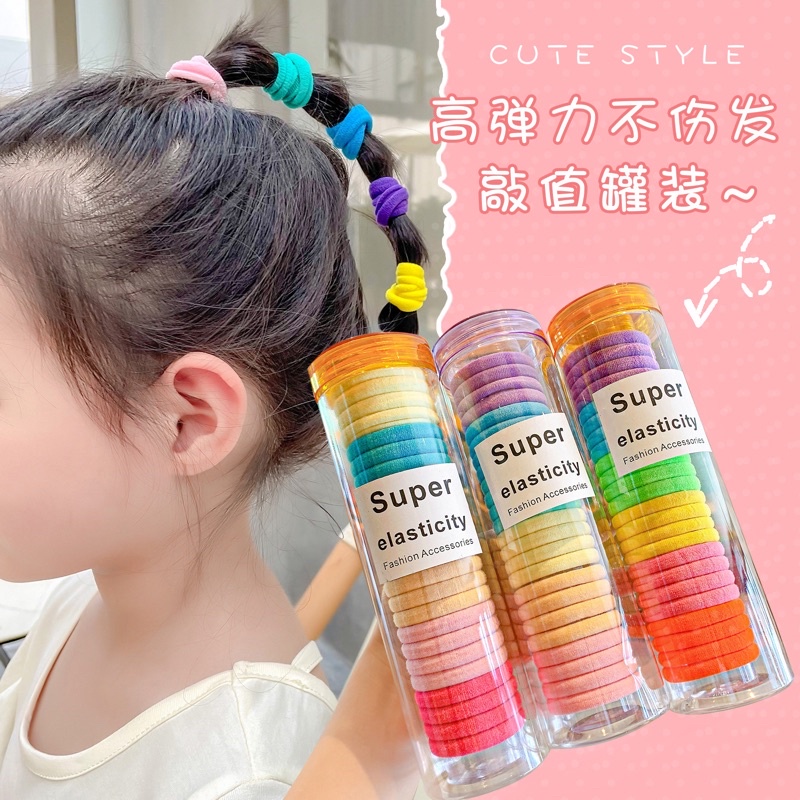 (30 dây)Hộp 30 dây buộc tóc phong cách Hàn Quốc