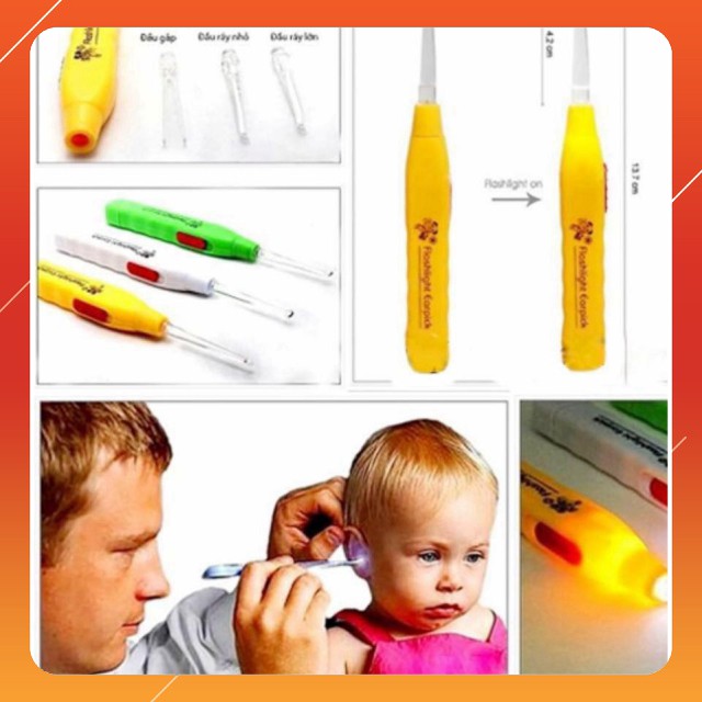 Dụng Cụ Lấy Rái Tai Có Đèn An Toàn Cho Bé