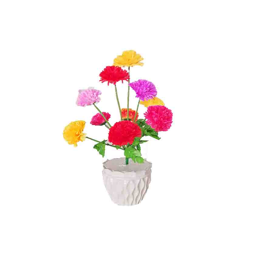 1 cành hoa vạn thọ giả để bàn trang trí tết đẹp 10 bông,hoa giả decor phòng khách, để bàn thờ, đi tảo mộ