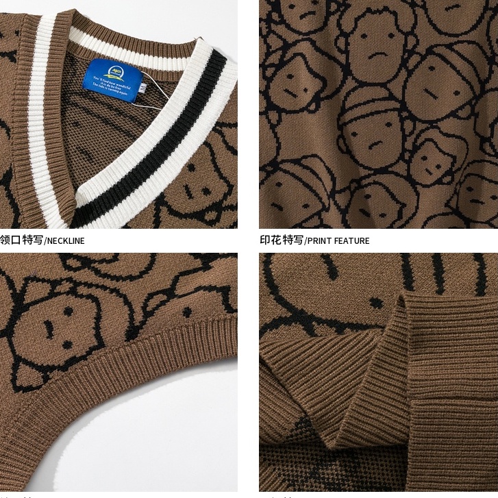 Áo len ghile sweater không tay cổ tim   form rộng phong cách Hàn Quốc nhiều màu dễ phối  không tay cổ V thời trang dành cho nam