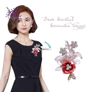 Trâm cài áo hình bông hoa đính đá cao cấp thời trang