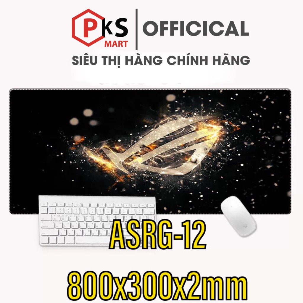 Lót chuột, pad chuột cỡ lớn, nhỏ 80x30, 21x26 asus rog in 3d đẹp bo viền chắc chắn bền bỉ với thời gian