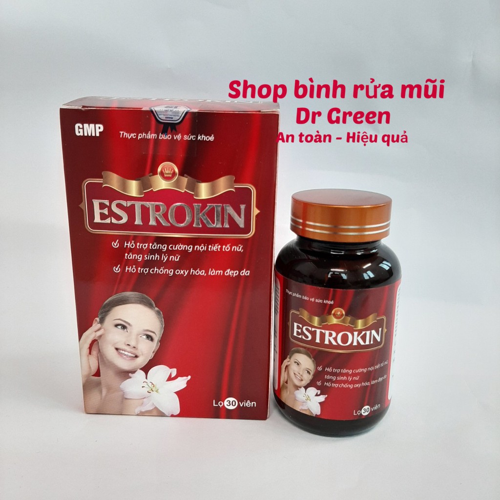 Estrokin Cân Bằng Nội Tiết Tố Nữ Làm Đẹp Da Date Xa Lọ 30v