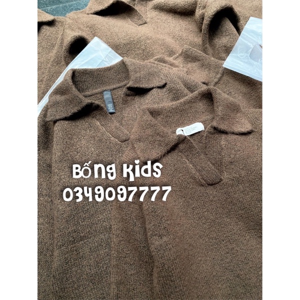 Váy Len Bé Gái Cổ Đức Dáng Suông Nâu HaM