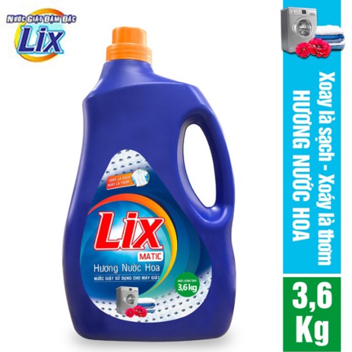 Nước giặt lix đậm đặc matic hương nước hoa chai 3.6kg - ảnh sản phẩm 5