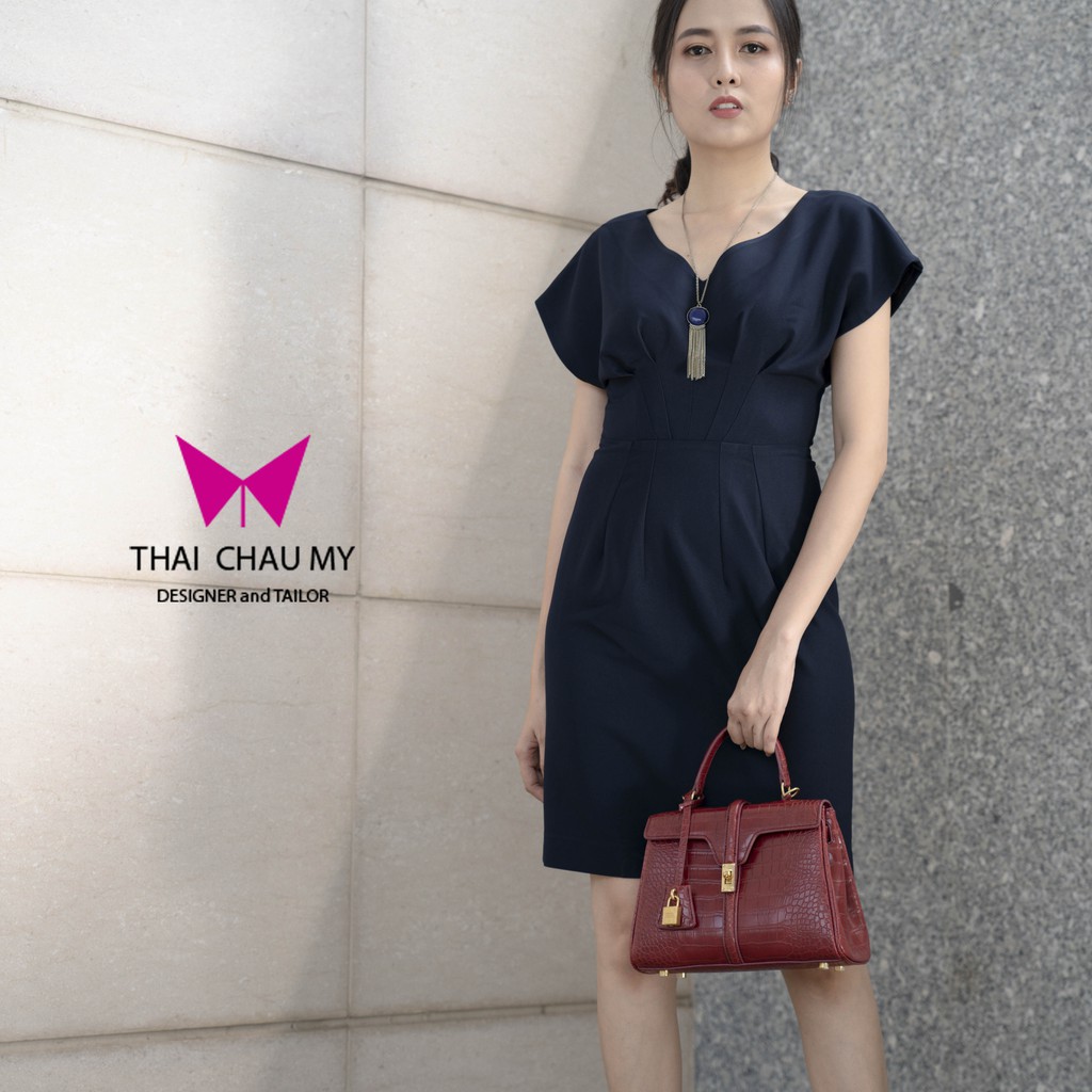 ĐẦM TAY LIỀN CHÍT BEN EO TÔN DÁNG váy mini áo sơmi công sở đồng phục đầm đen dạo phố dự tiệc thời trang thiết kế Chau My | BigBuy360 - bigbuy360.vn