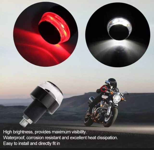 •••HCM••• Cặp Gù LED Tay Lái Xe Máy 2 Chế Độ Sáng