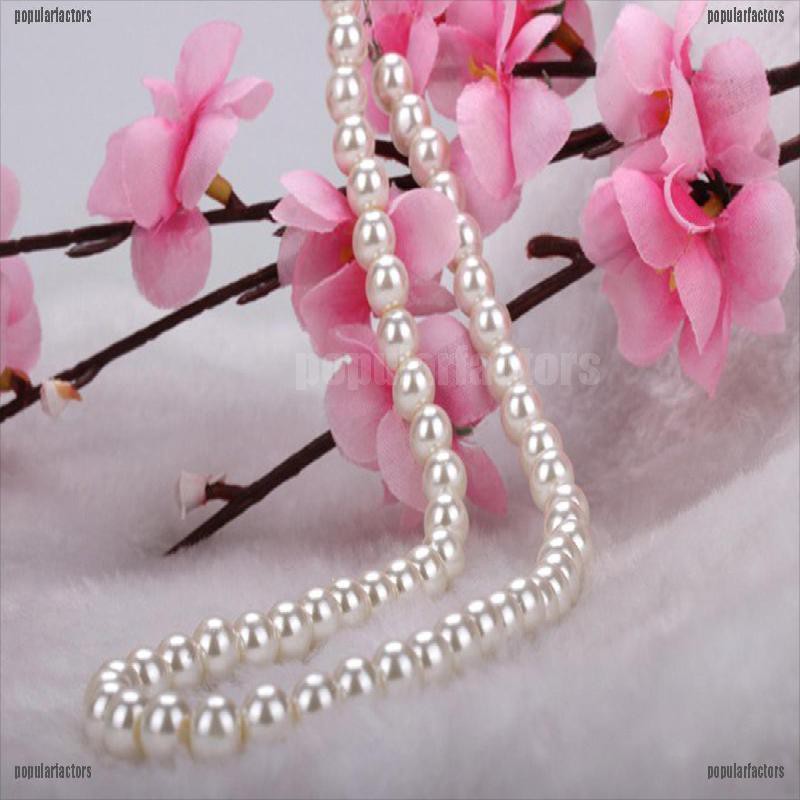 Vòng cổ chuỗi hạt ngọc trai giả thời trang 8mm