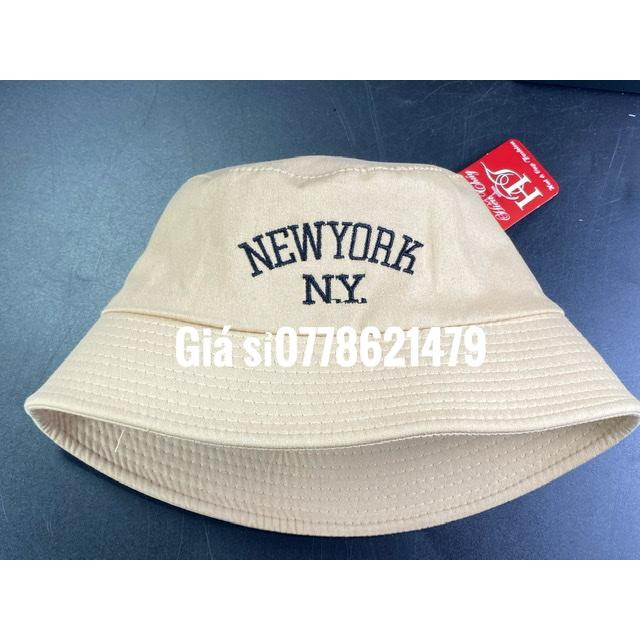 mũ bucket nữ thêu chữ - nón vành cụp N.Y newyork cá tính thời trang nữ