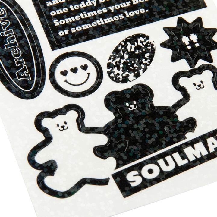 Sticker Nhãn Dán Trang Trí Điện Thoại ARTBOX Hàn Quốc Họa Tiết Trắng Đen Cho Z Flip 3