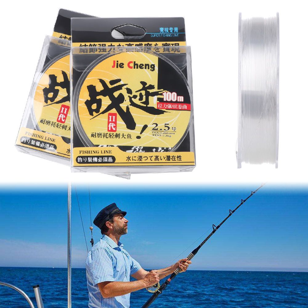 Cuộn Dây Câu Cá Bằng Sợi Carbon Polyester Co Giãn Trong Suốt