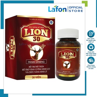 Sâm nhung tăng cường sinh lý bổ thận nam Lion 30 giảm xuất tinh sớm tiểu đêm cho đàn ông mãnh lực tuổi 30 tw3 LAFON BT01