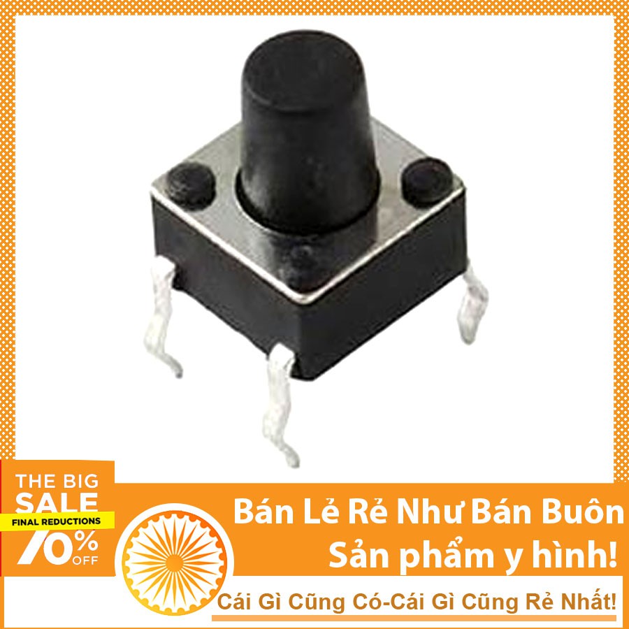 Bộ 10 Nút Nhấn 4 Chân 6x6x8mm