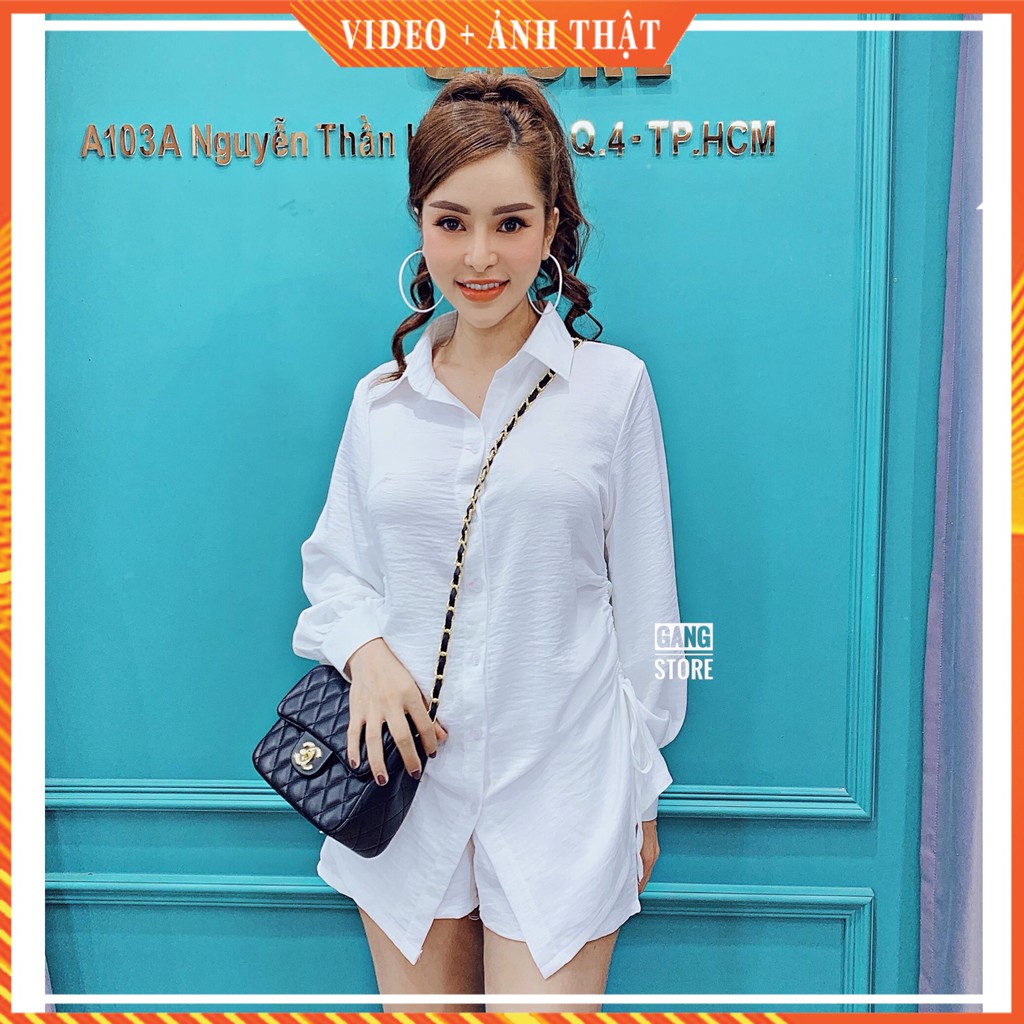 Bộ sơ mi dây rút kèm quần cá tính nhiều màu Dưa Gang Store SMR01 chính hãng | BigBuy360 - bigbuy360.vn