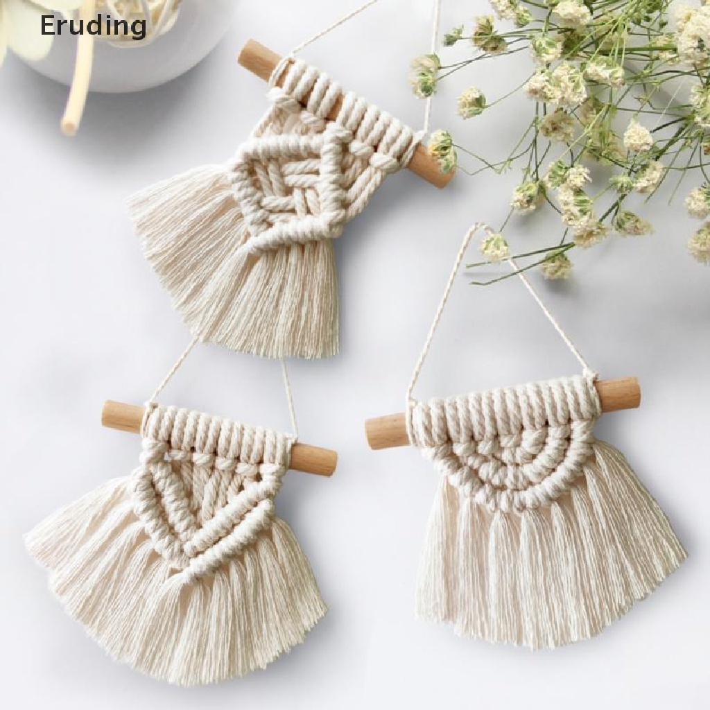 [Eruding] Thảm Macrame Đan Tay Tua Rua Treo Trang Trí Phong Cách Bohemia