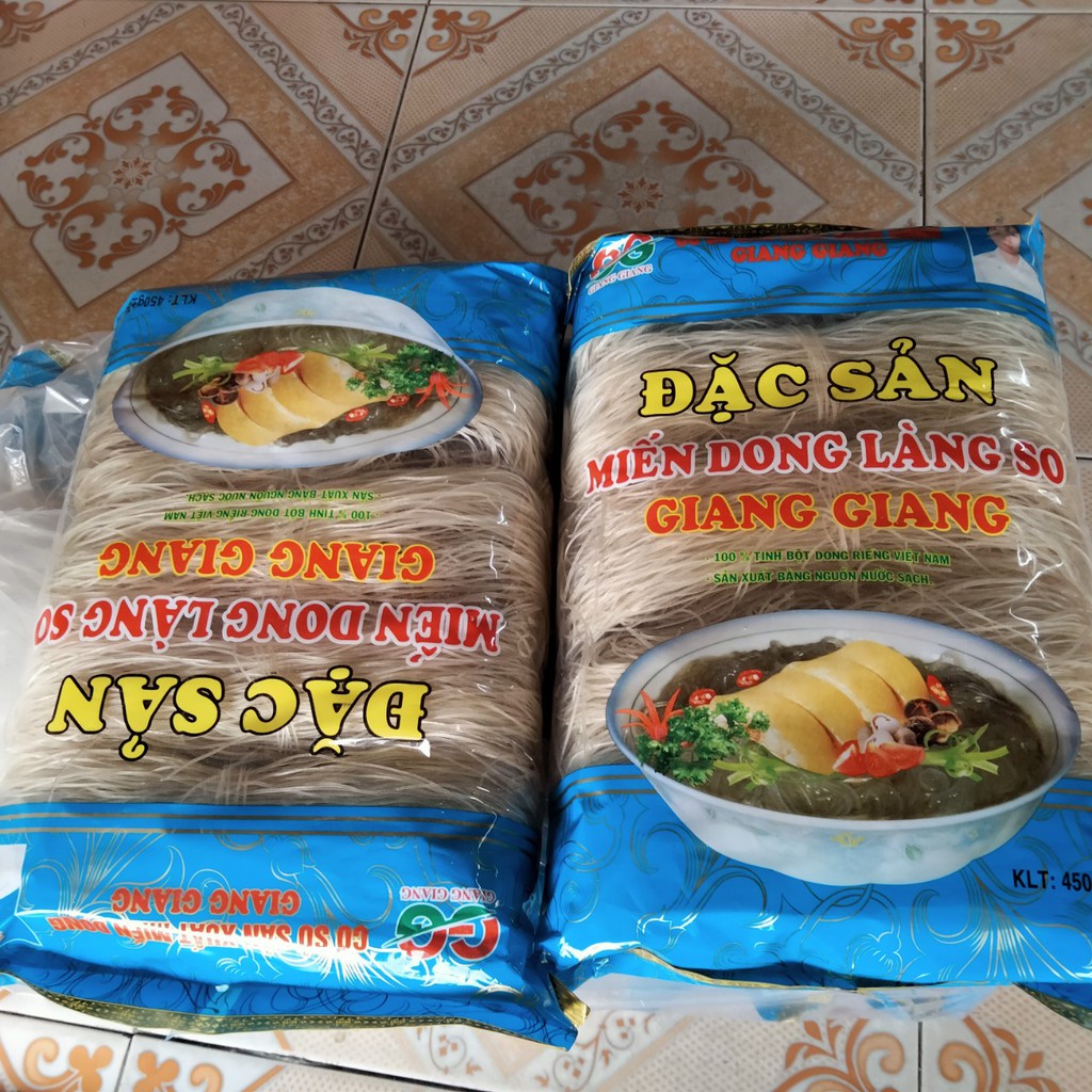 Miến dong làng ❤️FREESHIP❤️ Sạch ko tẩy / Miến dong Nam Định nhà làm cực ngon 450gram