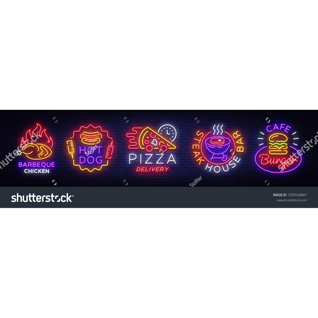 Tranh giả gạch họa tiết chữ Neon (Phát sáng) dùng cho hàng quán, cafe, trà sữa, trà chanh GNOEN 04