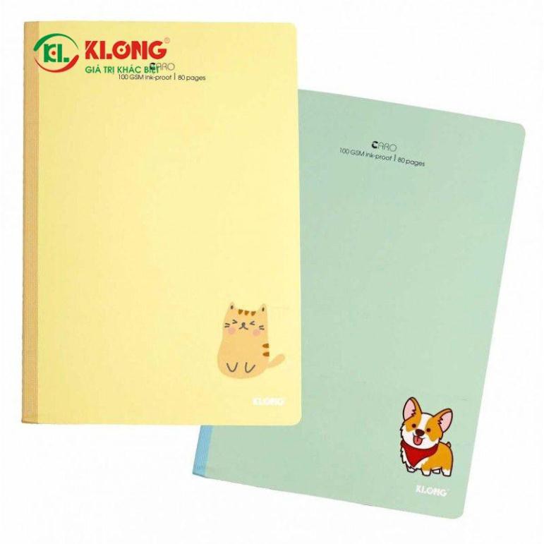 Vở may dán gáy Caro B5 - 80 trang; MS: 834 [Sổ caro Klong]