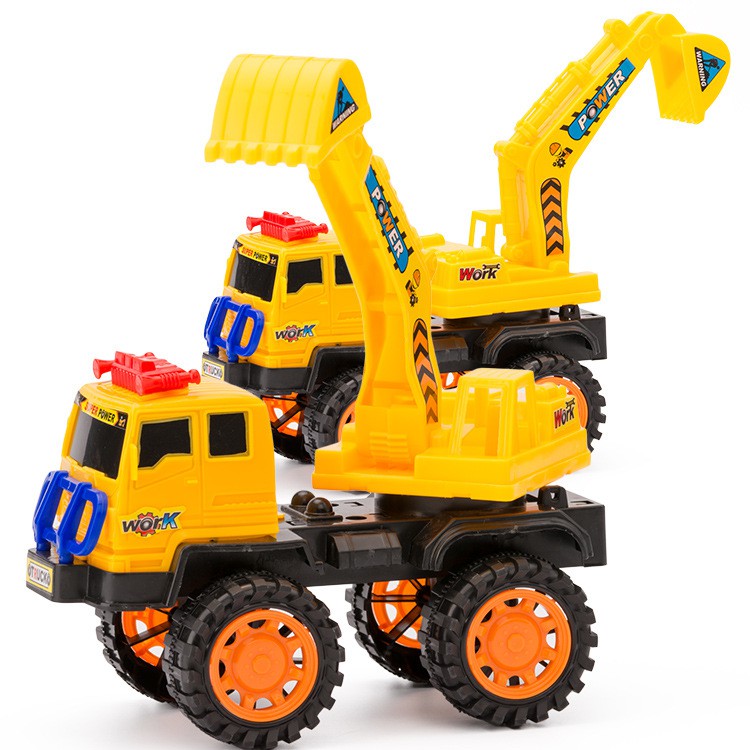 Đồ chơi xe múc xe công trường, cảnh sát, cứu hỏa cỡ đại