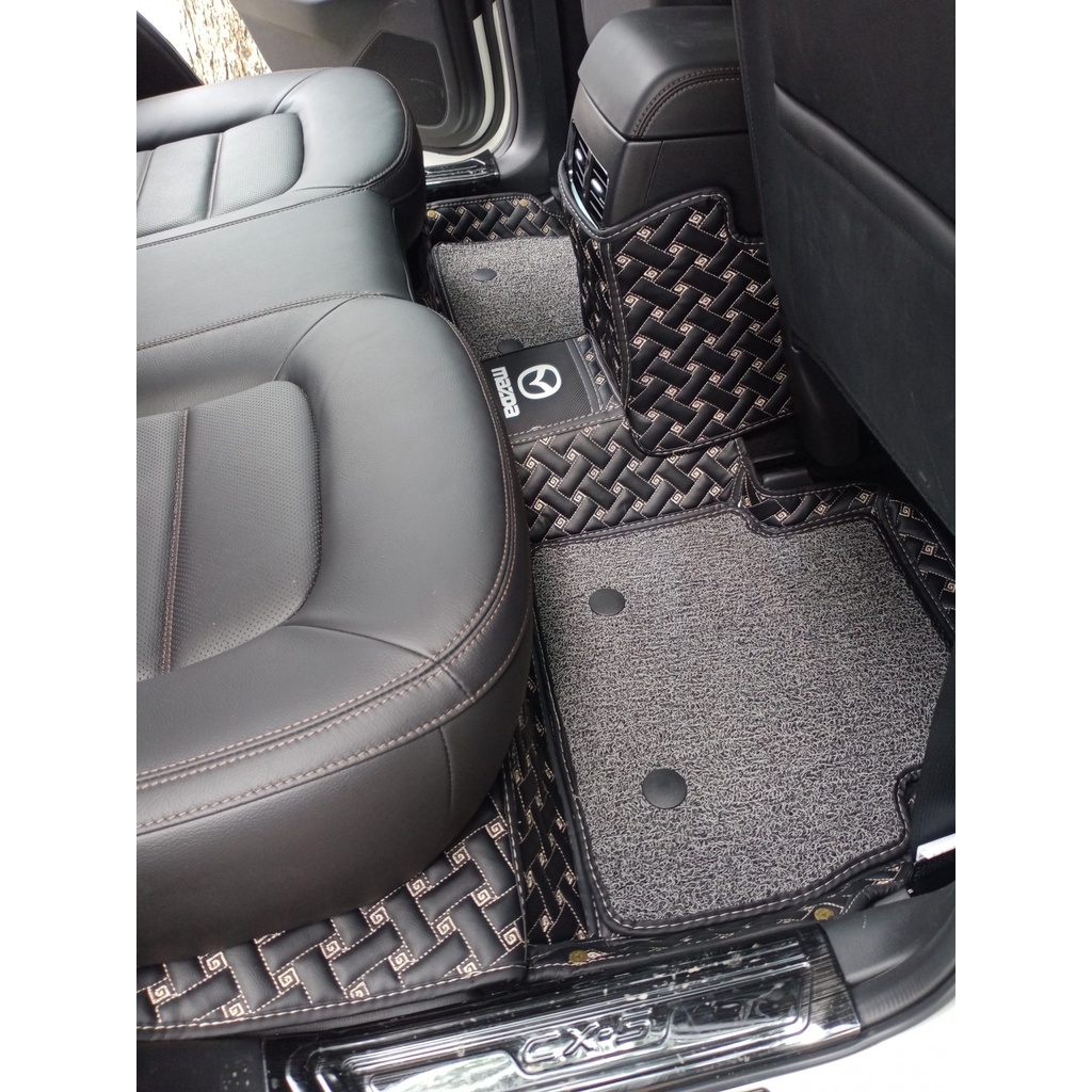Thảm 6D cho xe Mazda CX5  2018 - 2022 không mùi chống nước trải kín sàn xe kèm rối và logo