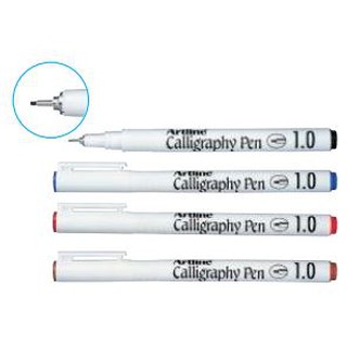 [Thanh lý sỉ} 26 cây đen và xanh Bút thư pháp (calligraphy) Artline, EK-241, 3 & 4mm