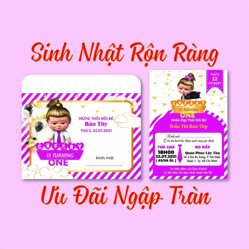 Thiệp Sinh nhật BaBy Boss - In từ 30 thiệp