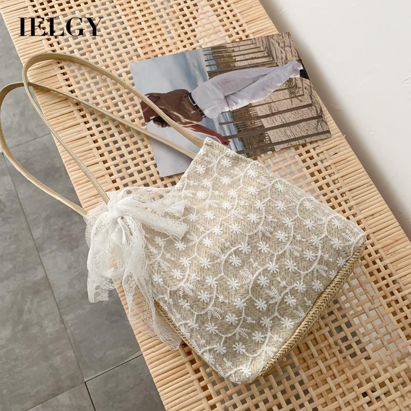 Túi đeo một bên vai IELGY phối ren sức chứa lớn dành cho nữ