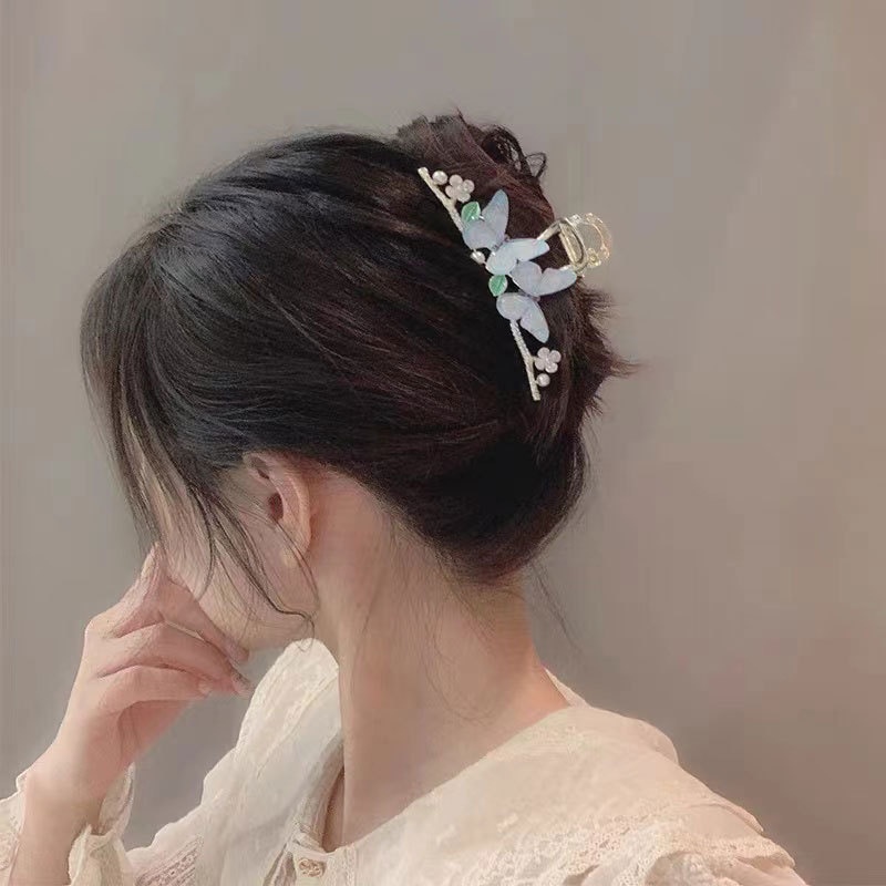 Kẹp TóC HìNh Hoa Lá Bươm BướM ĐíNh Kim Cương Giả ThờI Trang Cho Nữ