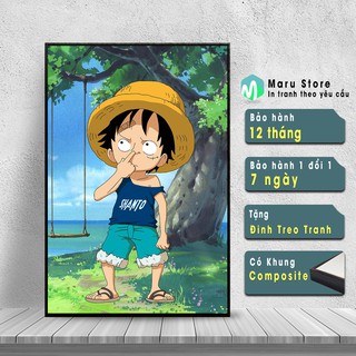 Tranh Treo Tường Luffy Còn Nhỏ Trang Trí Phòng Bé