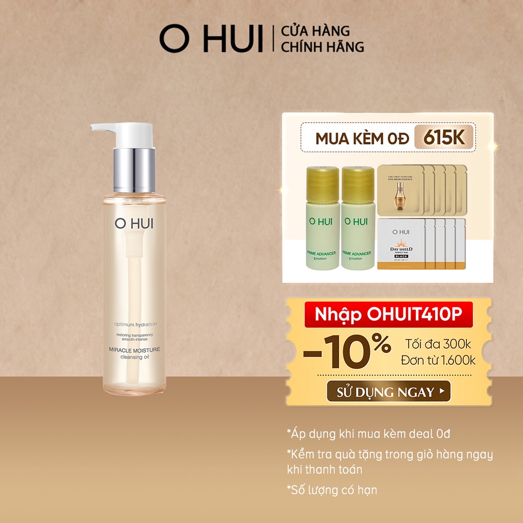 [Mã COSOS3 giảm 10%]Dầu tẩy trang sạch sâu OHUI Miracle Moisture Cleansing Oil 150ml