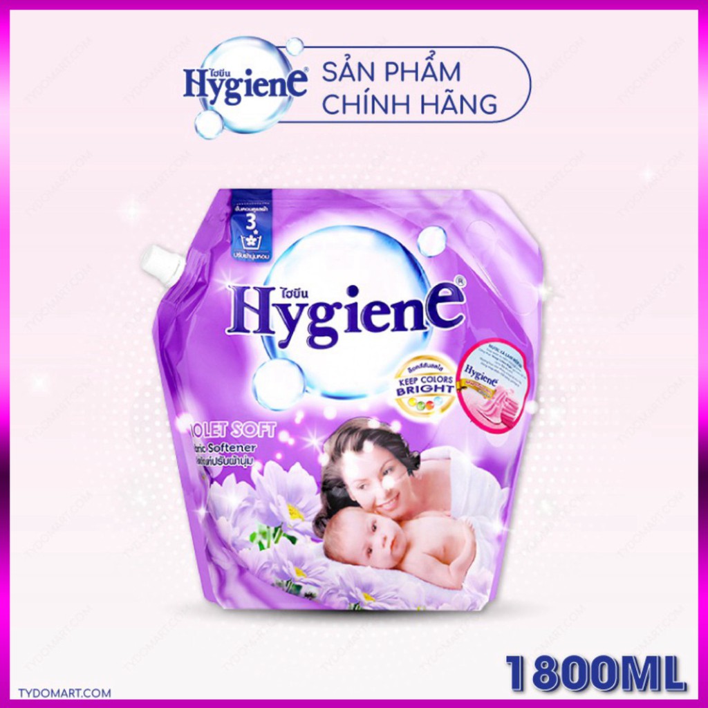 Nước xả vải Hygiene (Túi) 1800ml Đầy Đủ 6 Màu - Jun&Mom