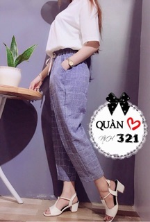 Quần baggy caro