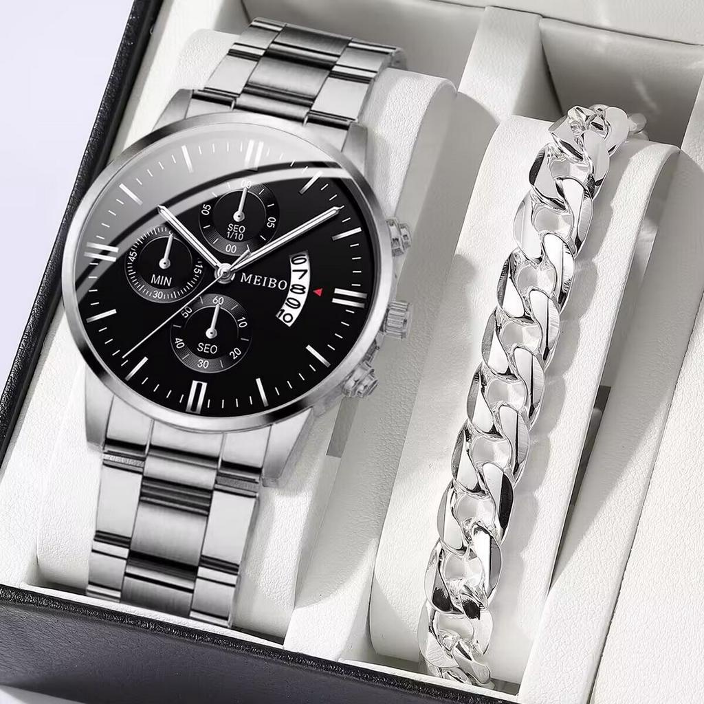 Đồng Hồ Đeo Tay Dây Thép Thời Trang Lịch Lãm Cho Nam